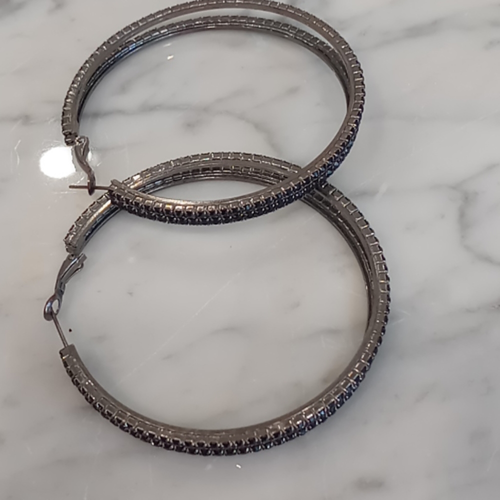 Rhinestone Earrings Large